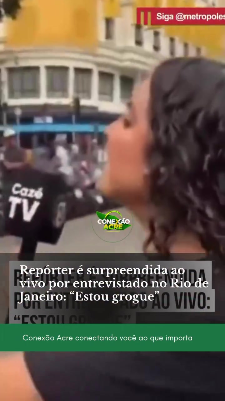 Repórter é surpreendida ao vivo por entrevistado no Rio de Janeiro: "Estou grogue"