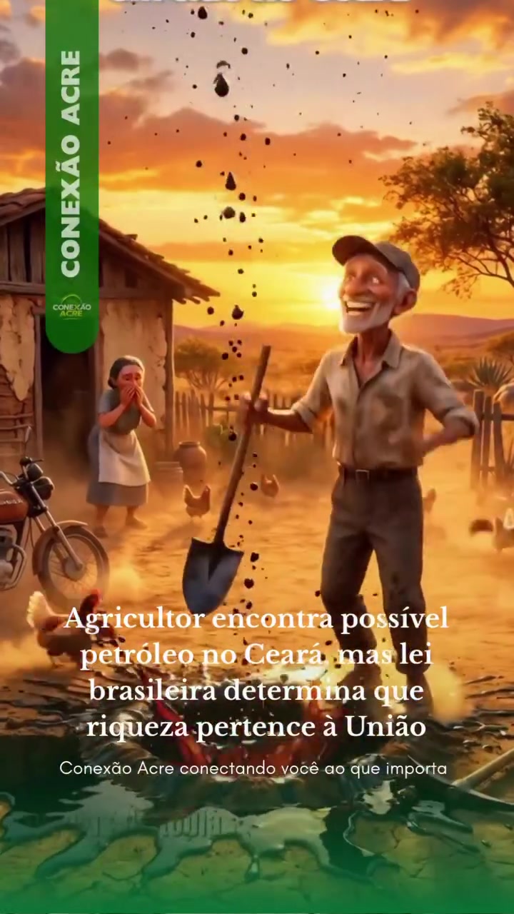 Agricultor encontra possível petróleo no Ceará, mas lei brasileira determina que riqueza pertence à União