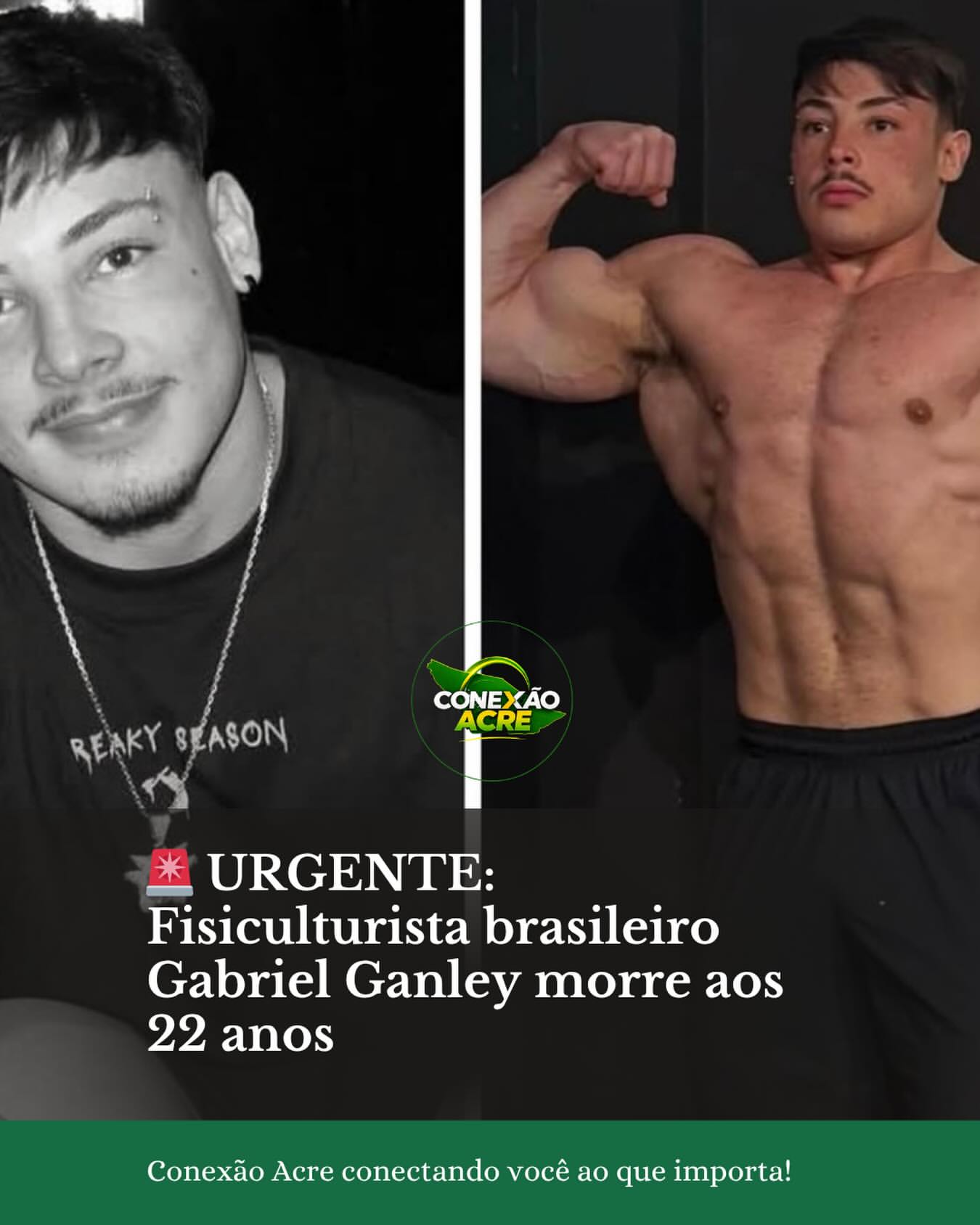 Urgente: fisiculturista brasileiro Gabriel Ganley morre aos 22 anos