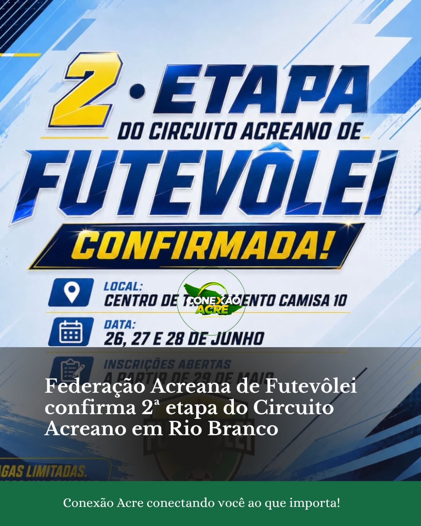 Federação Acreana de Futevôlei confirma 2ª etapa do Circuito Acreano em Rio Branco
