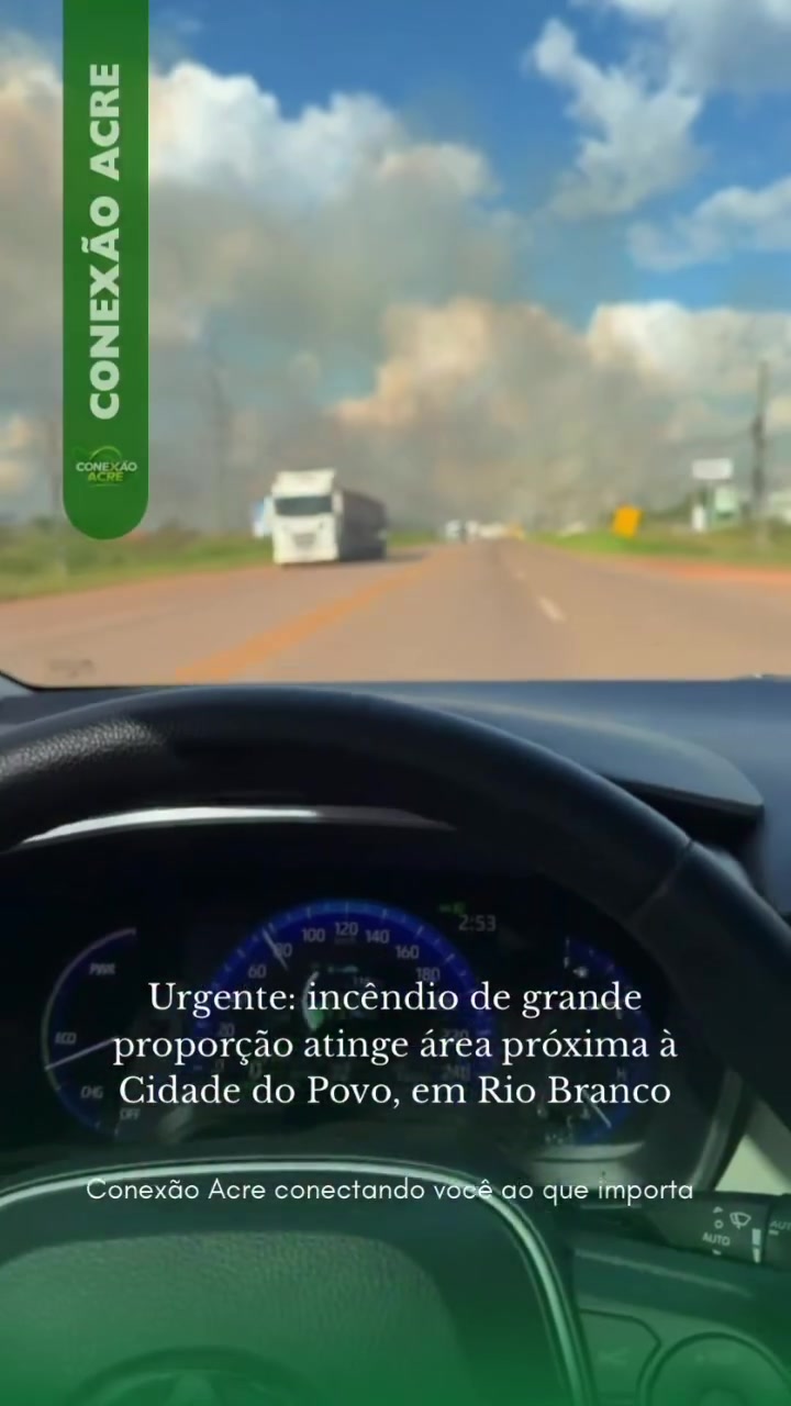 Urgente: incêndio de grande proporção atinge área próxima à Cidade do Povo, em Rio Branco
