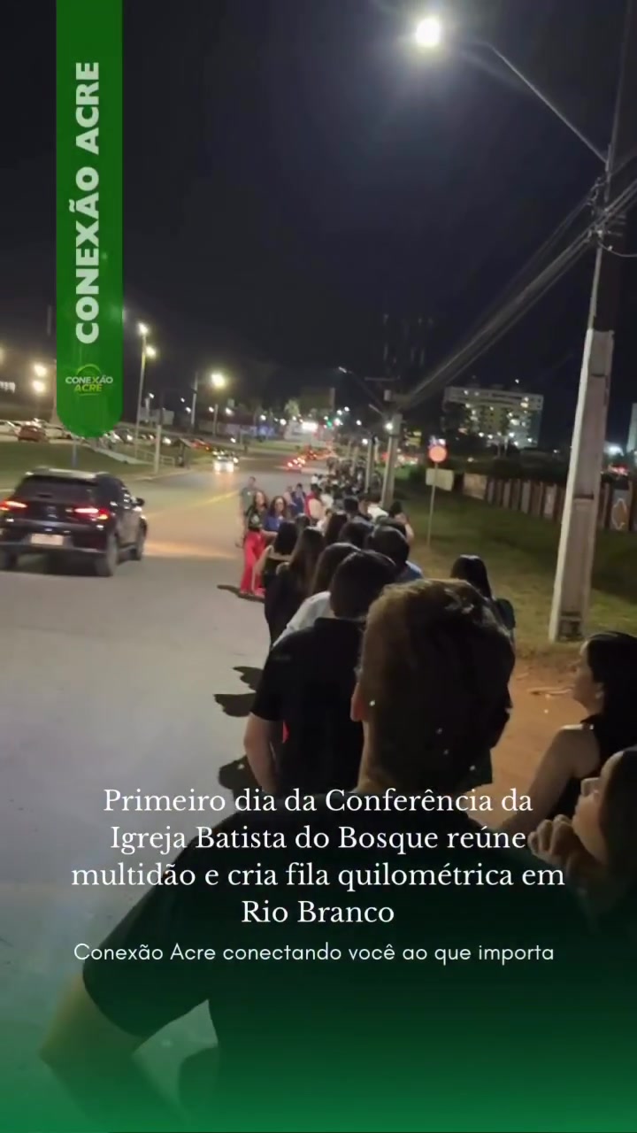 Primeiro dia da Conferência da Igreja Batista do Bosque reúne multidão e cria fila quilométrica em Rio Branco