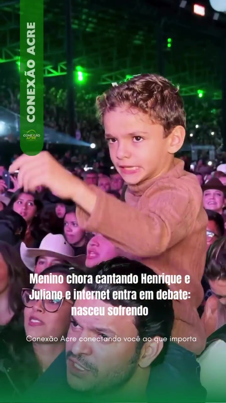 Menino chora cantando Henrique e Juliano e internet entra em debate: "nasceu sofrendo"