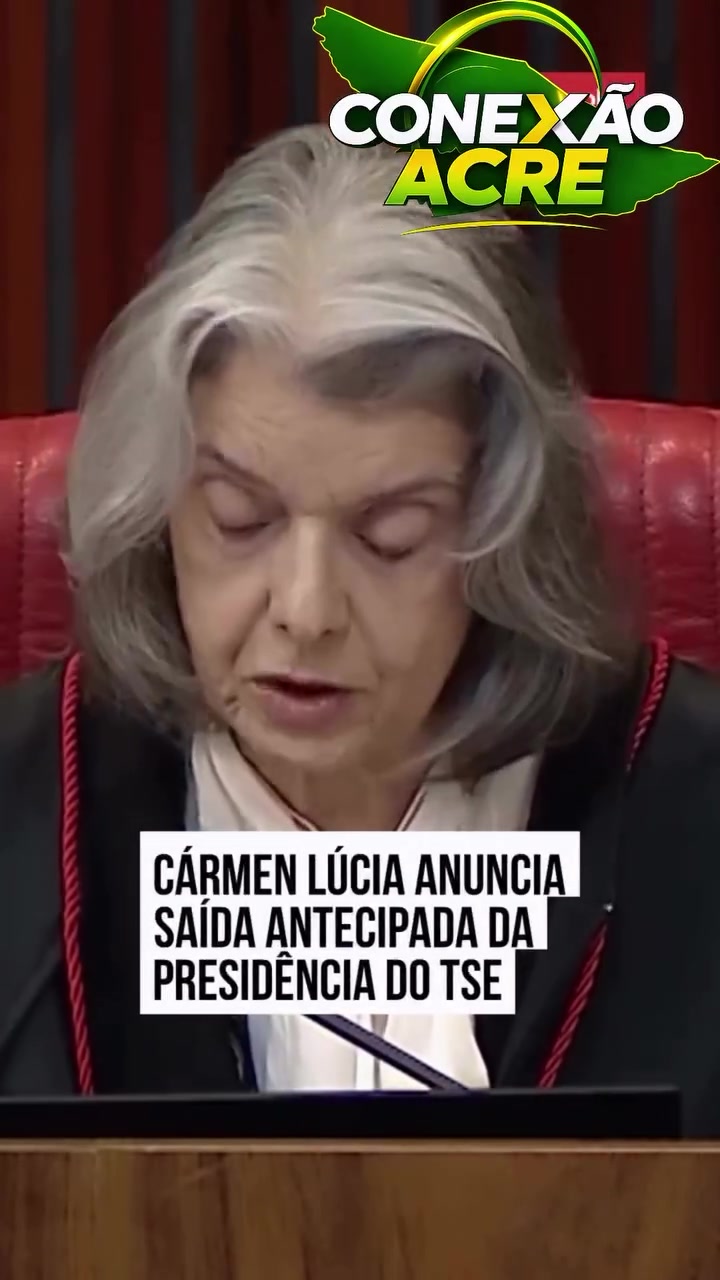 Ministra Cármen Lúcia anuncia saída antecipada da presidência do TSE