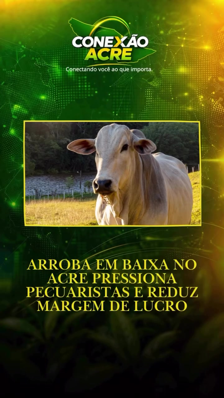 Arroba em baixa no Acre pressiona pecuaristas e reduz margem de lucro