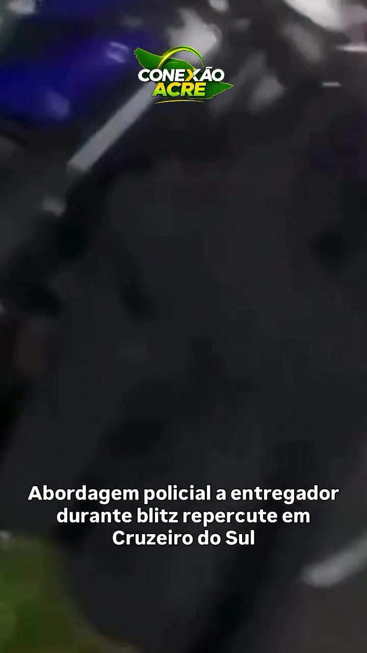 Abordagem policial a entregador durante blitz repercute em Cruzeiro do Sul