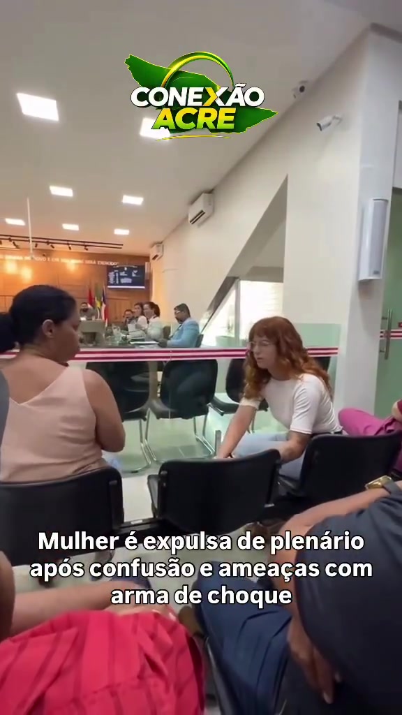 Mulher é expulsa de plenário após confusão e ameaças com arma de choque